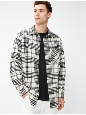 Koton Oduncu Gömleği Klasik Yaka Cep Detaylı Uzun Kollu