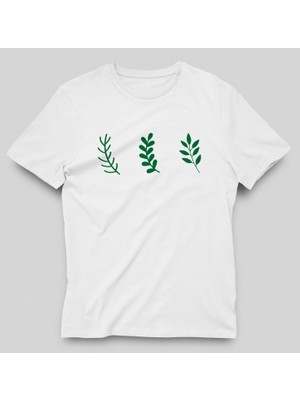 Prospettiva Erkek Beyaz Yaprak / Leaf Symbol T-Shırt