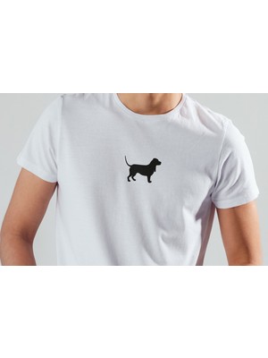 Prospettiva Erkek Beyaz Köpek / Dog Symbol T-Shırt