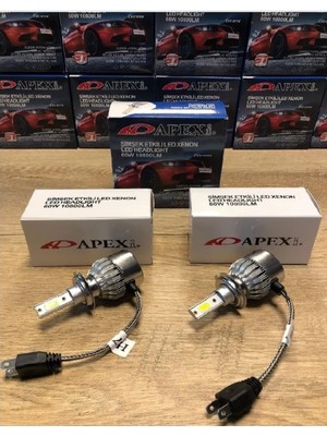 Apexi Tofaş H3 Beyaz LED Xenon Sis Farı Ampulu Güçlü Işık Şimşek Etkili Uyumlu