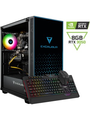 Casper Excalibur E65H.124F-BV50X-0FC Intel Core i5 12400F 16GB 500GB SSD RTX3050 Freedos Masaüstü Bilgisayar