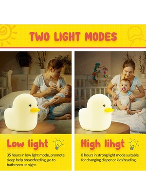 LED Bebek Masa Lambası (Şarj Edilebilir, Dokunmatik Kontrol) (Yurt Dışından)