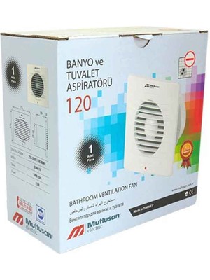 MUTLUSAN 120LİK BANYO TUVALET ASPİRATÖR (12CM)