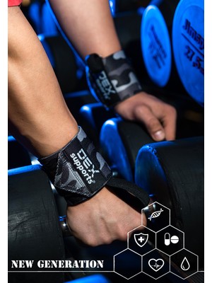 Dex Supports Wrist Wraps Kamuflaj Dark Tone  2’li Paket
