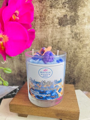 Mhyssa Natural Yabanmersinli Waffle Aromalı Mum/ Blueberry Waffle Scented Decorative Candle