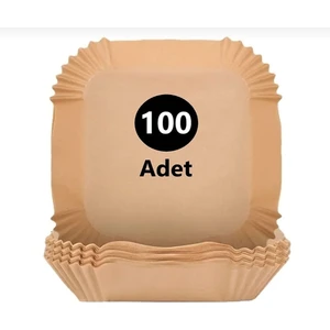 Cep Home Airfryer 100 Adet Pişirme Kağıdı Kare Tabak Yağlı Kağıdı