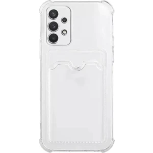 Case World Samsung Galaxy A13 4g  Kapak Kamera Korumalı Kartlıklı Darbe Emici Özellikli Şeffaf Silikon Kılıf