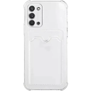 Case World Samsung Galaxy A21S Kapak Kamera Korumalı Kartlıklı Darbe Emici Özellikli Şeffaf Silikon Kılıf