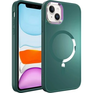 Case 4U Apple iPhone 14 Kılıf Magsafe Wireless Şarj Özellikli Kamera Korumalı Koruyucu Stil Kapak Yeşil