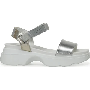 Nine West Nuyt2 3fx Gümüş Kadın Kalın Taban Sandalet