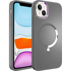 Case 4U Apple iPhone 14 Kılıf Magsafe Wireless Şarj Özellikli Kamera Korumalı Koruyucu Stil Kapak Siyah