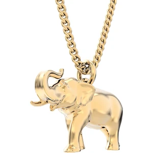 18 Ayar Altın Kaplama  Fil Kolye