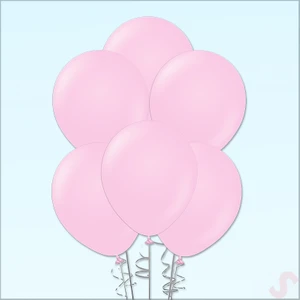 Süsle Bebek ve Parti Pembe Pastel Balon, 30CM x 10 Adet