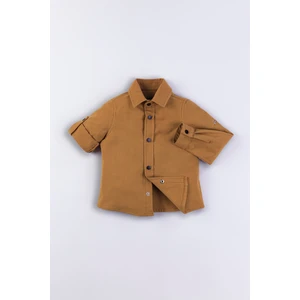 Gold Class Kidswear Katlanabilir Uzun Kol Basic Erkek Çocuk Gömlek
