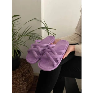 BEHTAH KUNDURA Örgü Hasır Görünümlü Kaydırmaz Taban Yumuşak Esnek Bayan Terlik Plaj Deniz Havuz Günlük Terlik