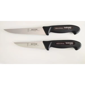 Kasap Bıçağı  Seti 2 Adet  ( 13cm+18cm) Siyah