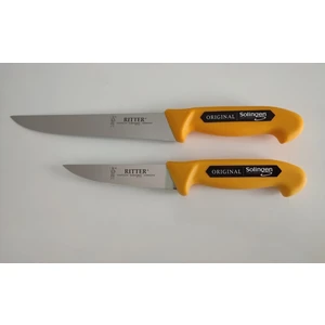 Kasap Bıçağı  Seti 2 Adet  ( 13cm+21cm) Sarı