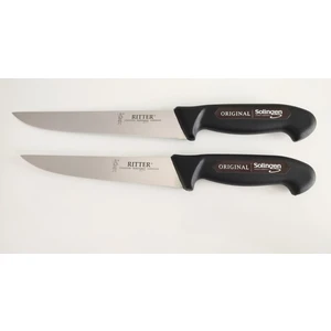 Kasap Bıçağı  Seti 2 Adet  ( 18cm+21cm) Siyah