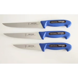 Kasap Bıçağı  Seti 3 Adet  ( 13cm+18cm+21cm) Mavi