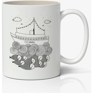 Nostaljik Lezzetler İstanbul Temalı Baskılı Kupa Bardak