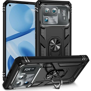 Heptek İletişim Xiaomi Mi 11 Ultra Kılıf Tank Zırh Yüzüklü Mıknatıslı Standlı Kapak (Vega)