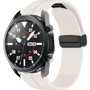 Samsung Galaxy Watch Gear S2 3 41 42 Active 2 40 44 mm Kordon Magnetli Ayarlanır Silikon Kordon 20MM