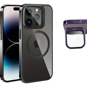Case 4U Apple iPhone 14 Pro Kılıf Kamera Korumalı Magsafe Wireless Şarj Özellikli Standlı Klon Kapak