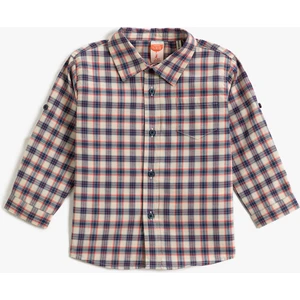 Uzun Kollu Gömlek Tek Cep Detaylı