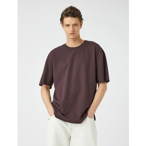 Basic Tişört Bisiklet Yaka Kısa Kollu Pamuklu