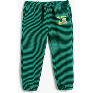 Jogger Eşofman Altı Kadife Beli Bağlamalı Pamuklu