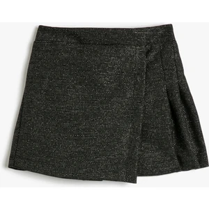 Şort Etek Beli Lastikli Pileli