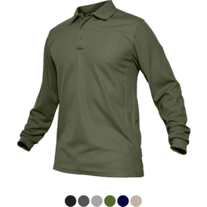 Ghassy Co. Erkek Jersey Golf Polo Gömlek  Pike Performans Taktik Askeri Uzun Kollu T-Shirt