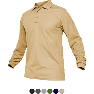 Ghassy Co. Erkek Jersey Golf Polo Gömlek  Pike Performans Taktik Askeri Uzun Kollu T-Shirt