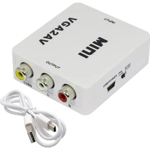 VGA2AV VGA Rca Av Dönüştürücü Çevirici Mini Audio Switch