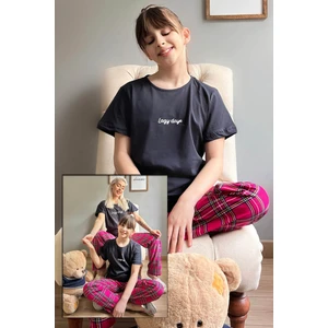 Pijama Evi Lazy Days Kısa Kol Anne Kız Aile Pijaması - Çocuk Takımı