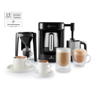 Hatır Barista Pro Konuşan Cappuccino ve Türk Kahve Makinesi Silver