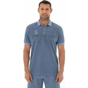 Erkek Regular Fit Parça Boyama Polo Yaka Tişört Y25374376201