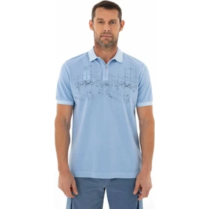 Erkek Regular Fit Parça Boyama Polo Yaka Tişört Y25374376201