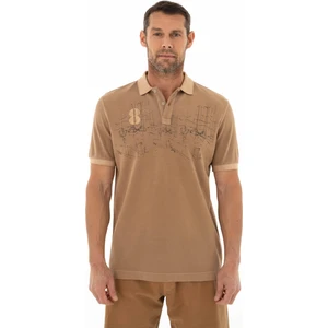 Erkek Regular Fit Parça Boyama Polo Yaka Tişört Y25374376201