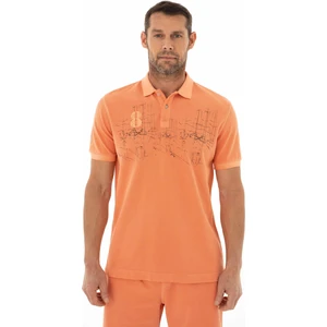 Erkek Regular Fit Parça Boyama Polo Yaka Tişört Y25374376201
