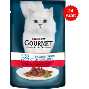 Gourmet Perle Izgara Sığır Etli Pouch Kedi Yaş Maması 85 gr 24 Adet