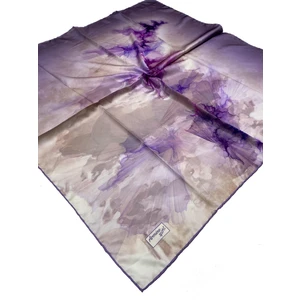 Sport Twill (Tivil) Nostalji Desen Eşarp Mor Lila