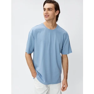 Basic Tişört Bisiklet Yaka Kısa Kollu Pamuklu