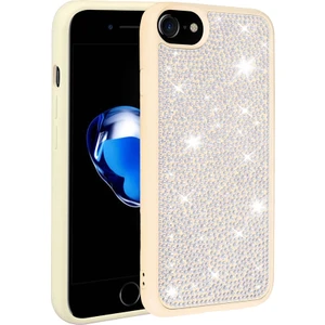 iPhone Se 2022 Uyumlu (Se 2022) Ston Serisi Parlak Taşlı Fashion Tasarımlı Silikon Kılıf