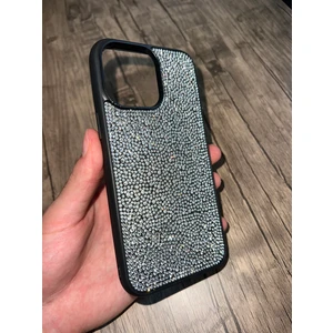 Apple iPhone 12 Pro Max Taşlı Silikon Kılıf Parlak Şık Kapak Voyoston