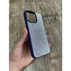 Apple iPhone 12 Pro Max Taşlı Silikon Kılıf Parlak Şık Kapak Voyoston