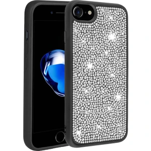 Apple iPhone 8 Taşlı Silikon Kılıf Parlak Şık Kapak Voyoston