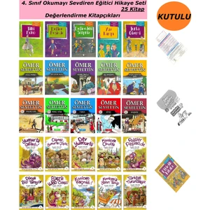4. Sınıf Okumayı Sevdiren Eğitici Hikaye Seti 25 Kitap (Ömer Seyfettin - Mor Dinozor - Matematik Hikayeleri)