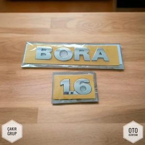 Bora Yazı Takım Logo Volkswagen "bora 1.6" 2'li Bagaj Yazısı Amblemi