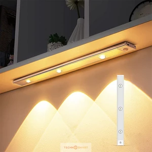 Usbli 3 Ledli 3 Işık Modlu Akıllı Hareket Sensörlü Lamba Dolap Mutfak Işığı